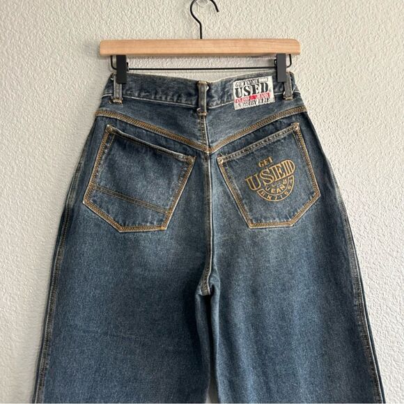 80's Vtg GET USED by Elie Denim Jeans High Waist Tapered Baggy Style Women's 28 - Picture 7 of 9
